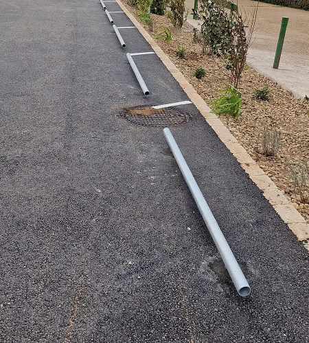 Réalisation de mobilier urbain à Marans par Atlantique Sciage